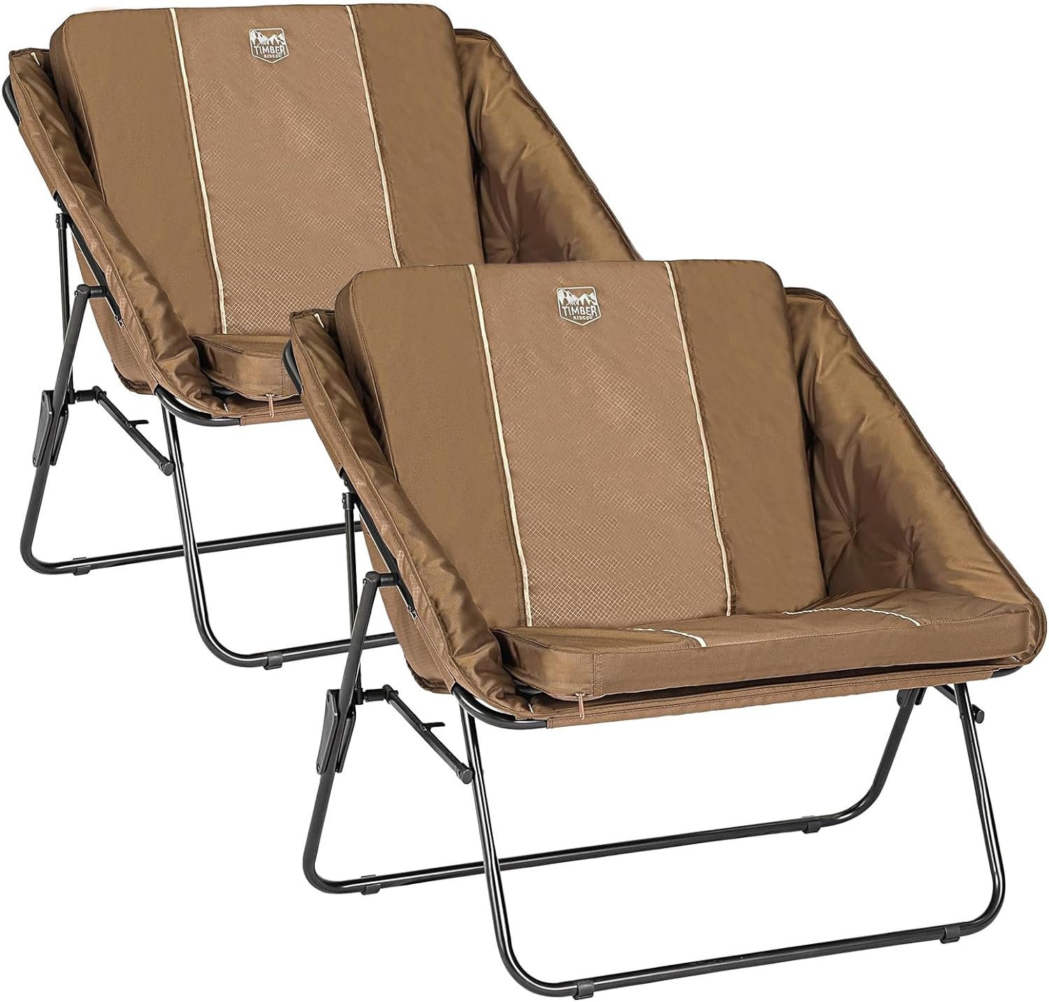 TIMBER RIDGE Camping Chairs Outdoor Chairs Folding Chairs for Outside with Removable Seat Padded Camp Chairs for Adults,Supports 225LBS, Ideal Gift for Pet..